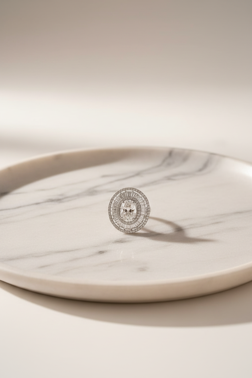 Royal American Diamond statement Ring
