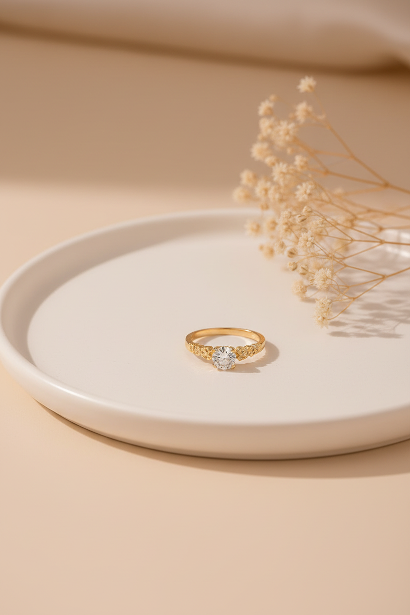 Solitaire Gold Ring