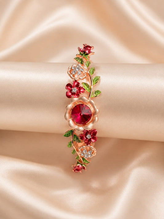 Crimson Rose Garden Bracelet