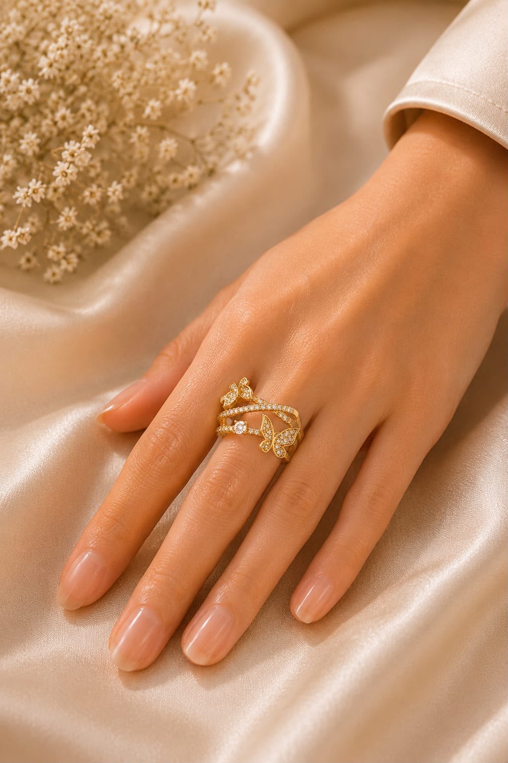 Golden Butterfly Ring