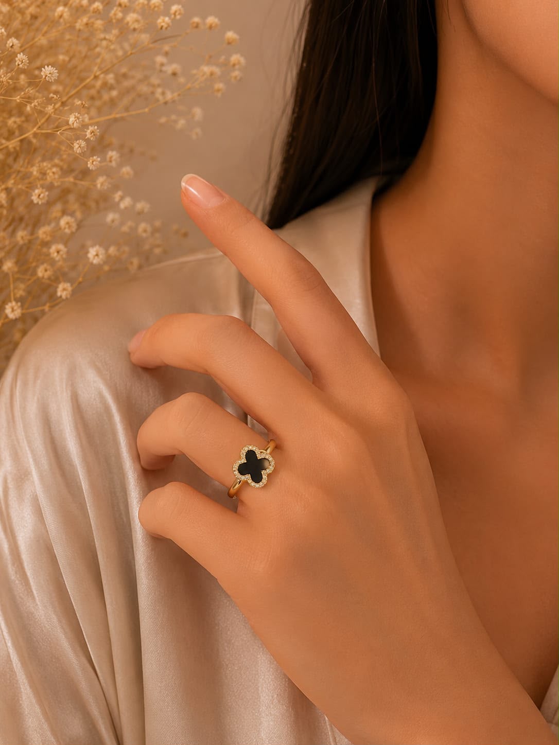 Black Clove Gold Ring