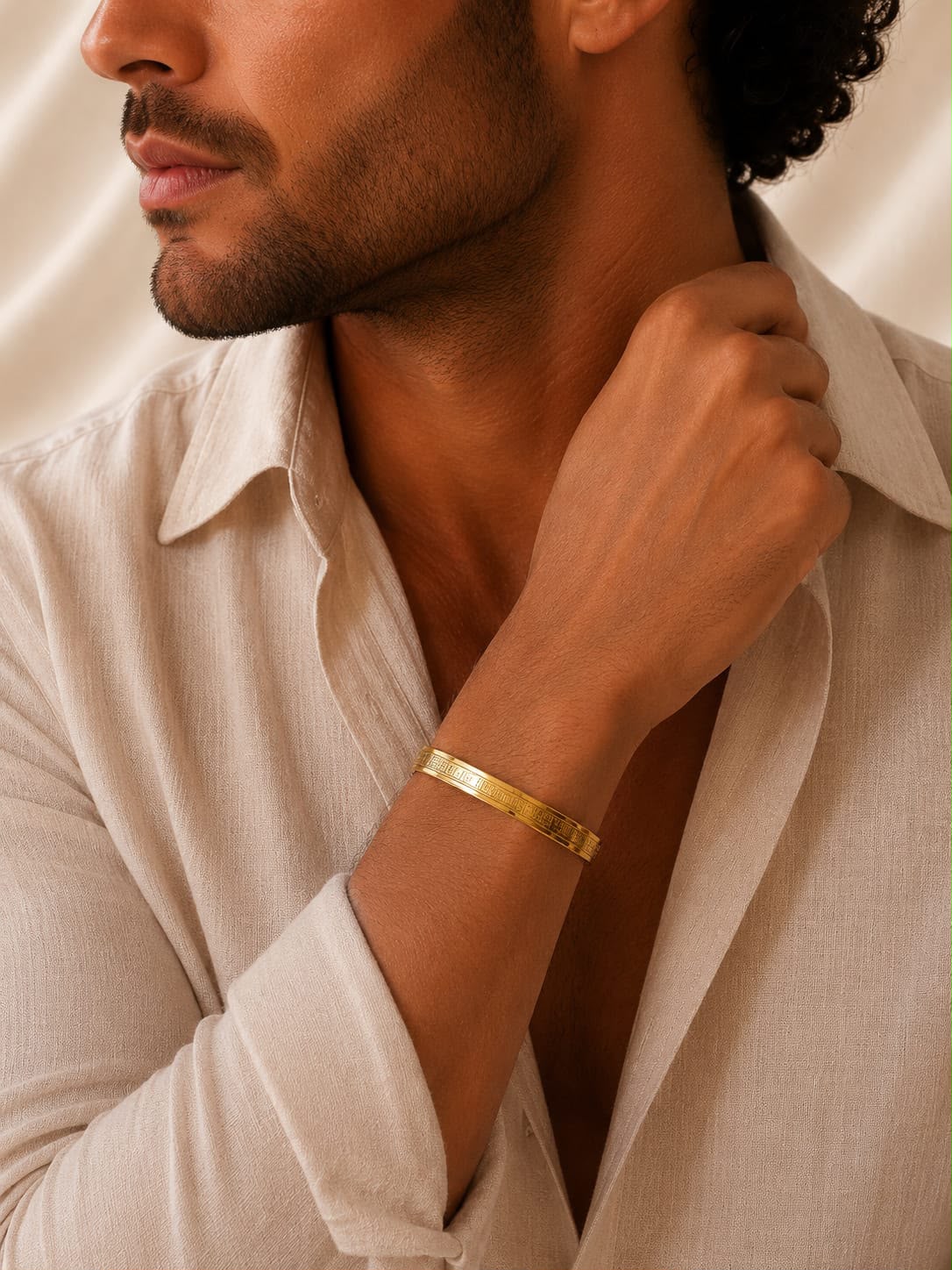 Gold Engraved Bracelet