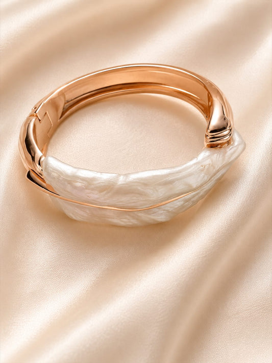 Pearl Wave Cuff Bracelet
